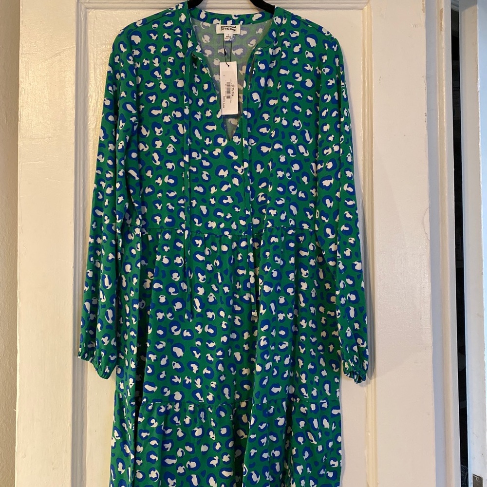 The Drop -Grace Atwood green print dress